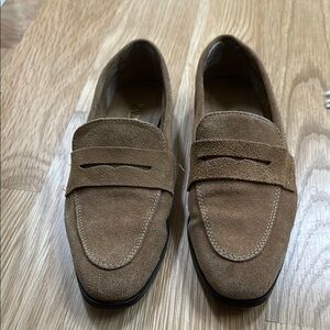 Zara Tan Suede Loafers